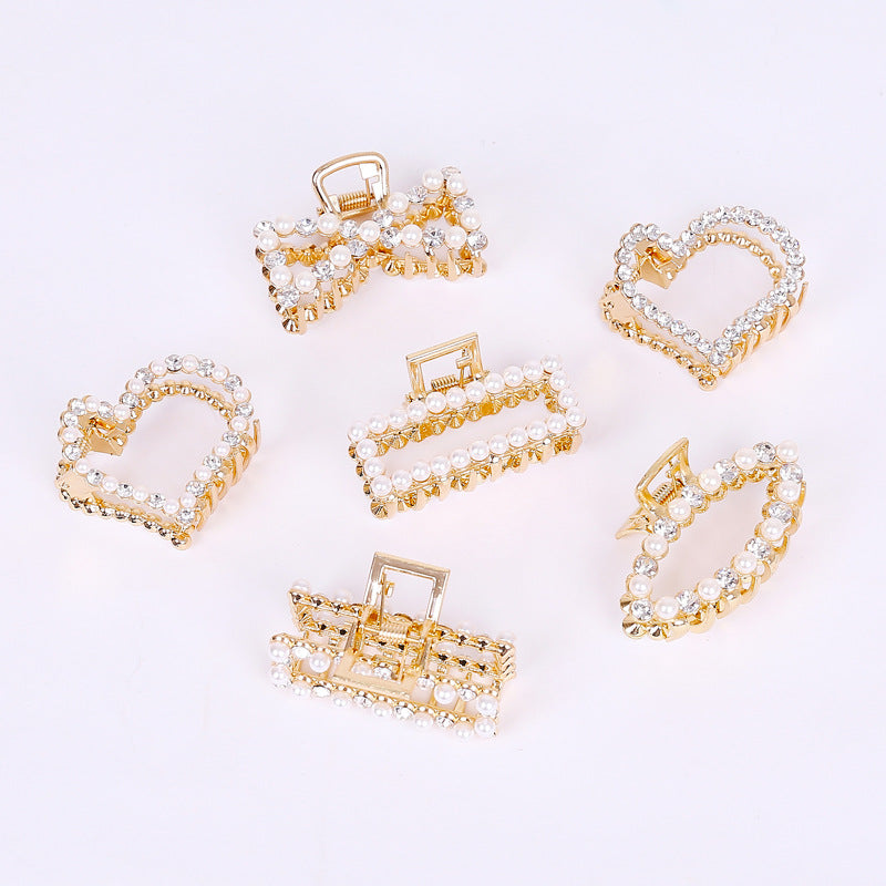 Wholesale New Rhinestone Pearl Metal Hairpin
